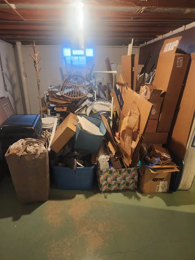 Roll-off dumpster container at job site for Concrete Dumpster Rental in Merton